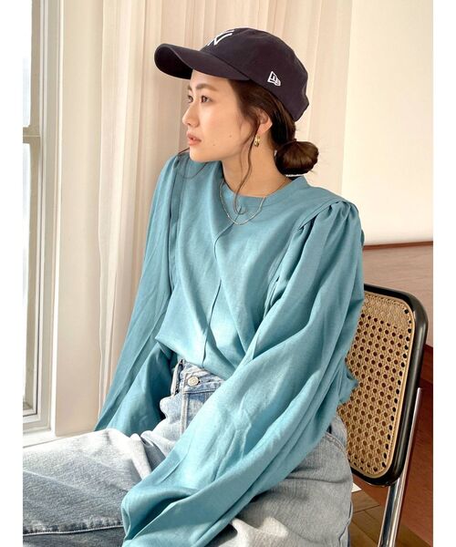 Ungrid（アングリッド）の「ショルダータックブラウス（シャツ/ブラウス・レディース・ブラック/オフホワイト/イエロー/ブルー・FREE）」の11枚目の写真