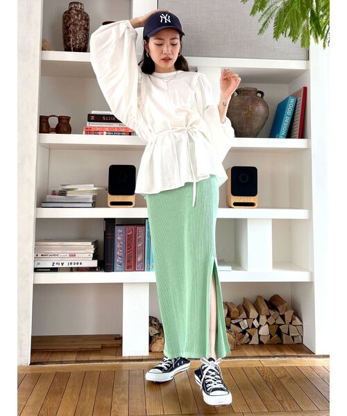 Ungrid（アングリッド）の「ショルダータックブラウス（シャツ/ブラウス・レディース・ブラック/オフホワイト/イエロー/ブルー・FREE）」の18枚目の写真