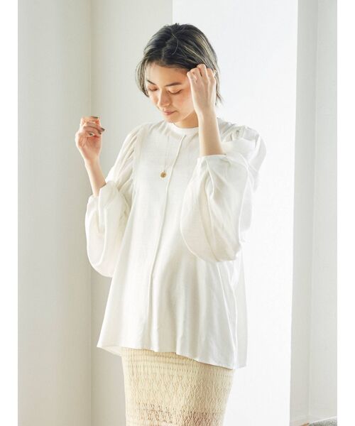 Ungrid（アングリッド）の「ショルダータックブラウス（シャツ/ブラウス・レディース・ブラック/オフホワイト/イエロー/ブルー・FREE）」の21枚目の写真