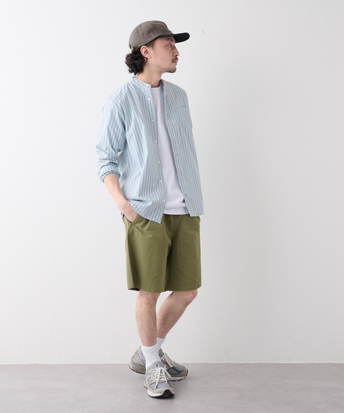 CIAOPANIC TYPY（チャオパニックティピー）の「CAVEバンドカラーシャツ（シャツ/ブラウス・メンズ・ネイビー/グリーン/サックスブルー/ブルー/オフホワイト・M/L/S）」の9枚目の写真