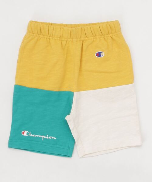 Champion(チャンピオン)の「チャンピオン チャンピオン カラーブロックショーツ_Champion COLOR BLOCK SHORTS(その他パンツ・キッズ・ネイビー/イエロー・110cm/100cm/120cm/130cm)」の2枚目の写真