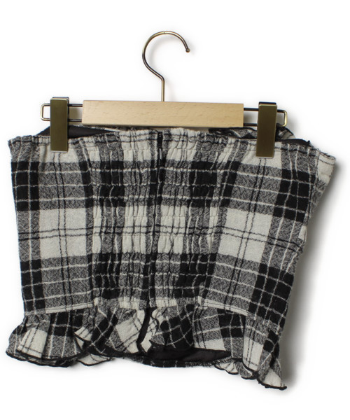 SNIDEL（スナイデル）の「チェック柄ベアトップ（チューブトップ・レディース・ブラック・0）」の2枚目の写真