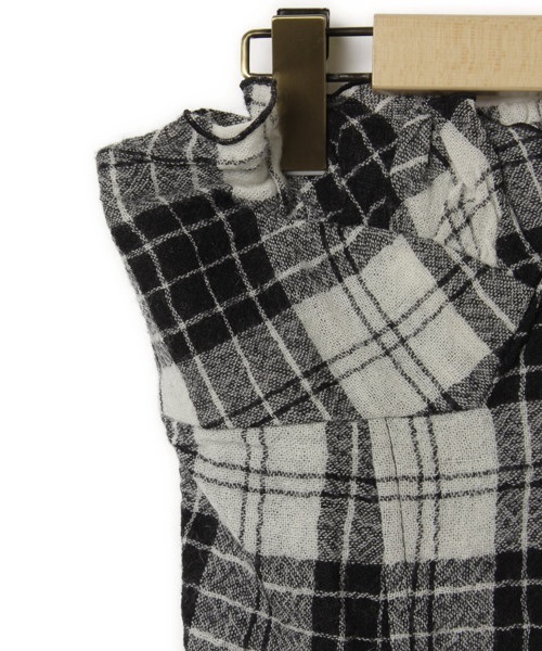 SNIDEL（スナイデル）の「チェック柄ベアトップ（チューブトップ・レディース・ブラック・0）」の3枚目の写真