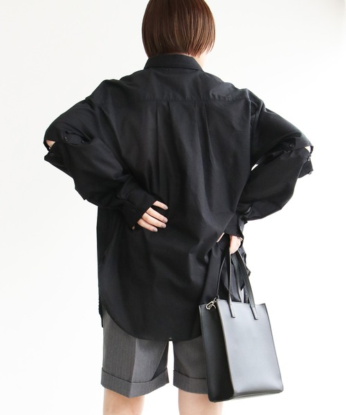 notch.（ノッチ）の「60ローン2WAYビッグシャツ（シャツ/ブラウス・レディース・ブラック/イエロー/ホワイト/ブルー/ピンク・M）」の17枚目の写真