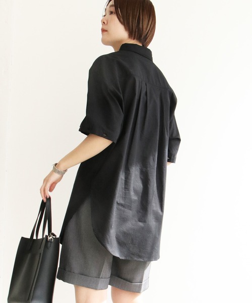 notch.（ノッチ）の「60ローン2WAYビッグシャツ（シャツ/ブラウス・レディース・ブラック/イエロー/ホワイト/ブルー/ピンク・M）」の20枚目の写真