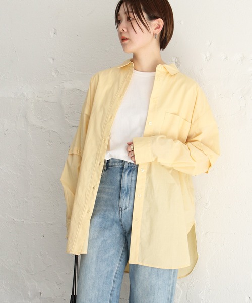 notch.（ノッチ）の「60ローン2WAYビッグシャツ（シャツ/ブラウス・レディース・ブラック/イエロー/ホワイト/ブルー/ピンク・M）」の22枚目の写真