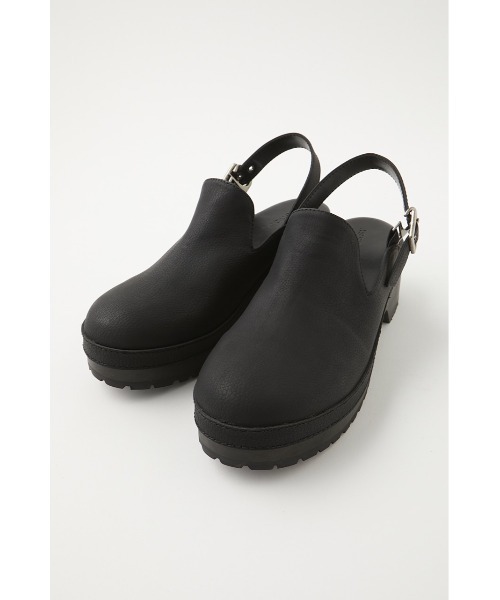 MOUSSY(マウジー)の「WOOD SOLE CLOGS(サンダル・レディース・ブラック/アイボリー・SMALL/LARGE/MEDIUM)」の2枚目の写真