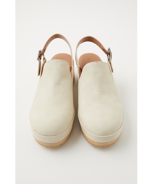 MOUSSY(マウジー)の「WOOD SOLE CLOGS(サンダル・レディース・ブラック/アイボリー・SMALL/LARGE/MEDIUM)」の5枚目の写真