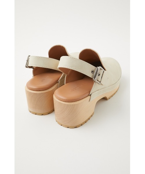 MOUSSY(マウジー)の「WOOD SOLE CLOGS(サンダル・レディース・ブラック/アイボリー・SMALL/LARGE/MEDIUM)」の11枚目の写真