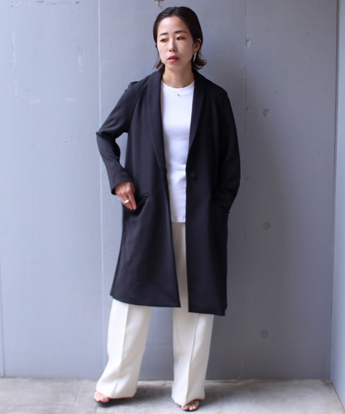 kaene（カエン）の「kaene(カエン) バックプリーツミディコート/フォーマル対応可（その他アウター・レディース・ブラック・FREE）」の5枚目の写真