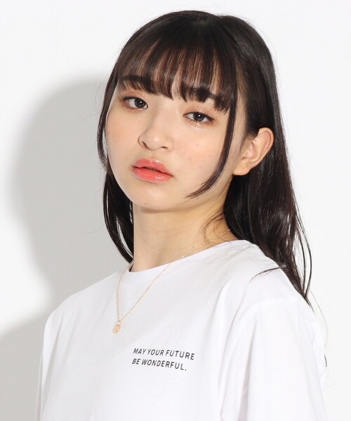 PINK-latte（ピンクラテ）の「イニシャルプチネックレス（ネックレス・キッズ・ゴールド/ゴールド系/ゴールド系9/ゴールド系1/ゴールド系2/ゴールド系3/ゴールド系4/ゴールド系5/ゴールド系6/ゴールド系7/ゴールド系8・00）」の12枚目の写真