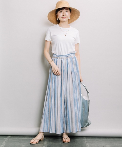 ELVENCE DEUX（エルベンスドゥ）の「ボカシストライプスカーチョ（その他パンツ・レディース・ピンク/ブルー・FREE）」の18枚目の写真