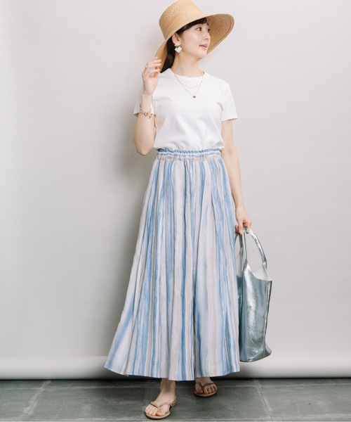ELVENCE DEUX（エルベンスドゥ）の「ボカシストライプスカーチョ（その他パンツ・レディース・ピンク/ブルー・FREE）」の19枚目の写真