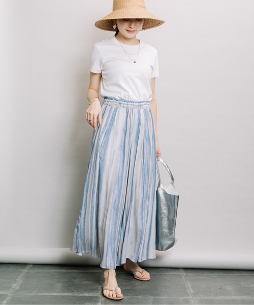 ELVENCE DEUX（エルベンスドゥ）の「ボカシストライプスカーチョ（その他パンツ・レディース・ピンク/ブルー・FREE）」の20枚目の写真