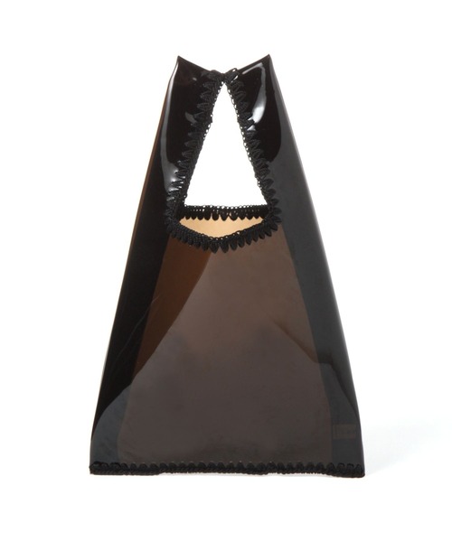 LEPSIM（レプシィム）の「クリアステッチミニマルシェバッグ　269159（ハンドバッグ・レディース・ブラック/オフホワイト・ONE SIZE）」の7枚目の写真