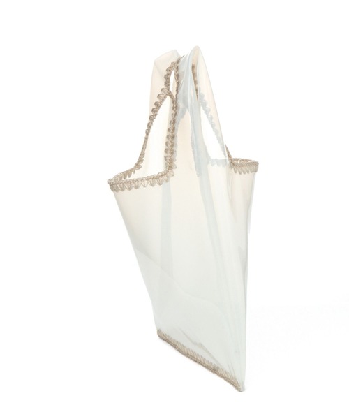 LEPSIM（レプシィム）の「クリアステッチミニマルシェバッグ　269159（ハンドバッグ・レディース・ブラック/オフホワイト・ONE SIZE）」の10枚目の写真