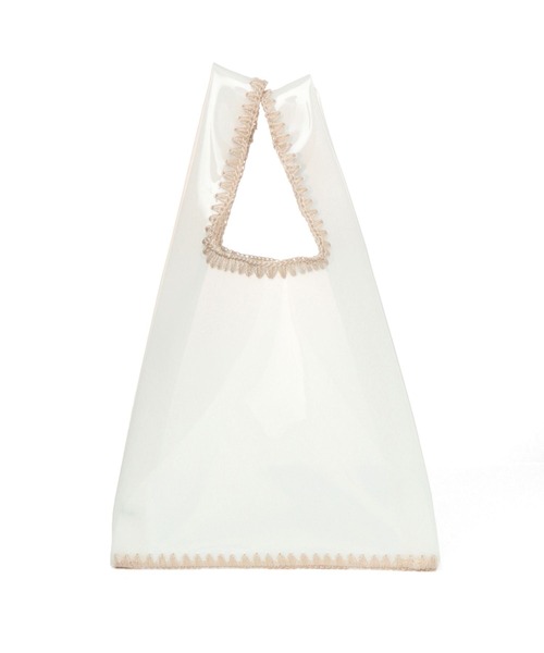 LEPSIM（レプシィム）の「クリアステッチミニマルシェバッグ　269159（ハンドバッグ・レディース・ブラック/オフホワイト・ONE SIZE）」の13枚目の写真