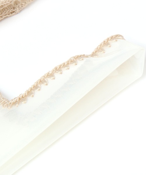 LEPSIM（レプシィム）の「クリアステッチミニマルシェバッグ　269159（ハンドバッグ・レディース・ブラック/オフホワイト・ONE SIZE）」の5枚目の写真