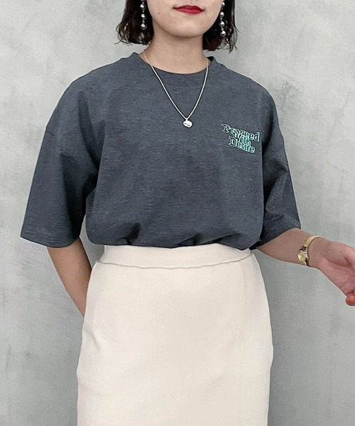 PAGEBOY（ページボーイ）の「バックストリートロゴTシャツ（Tシャツ/カットソー・レディース・チャコールグレー/オフホワイト/オートミール・FREE）」の15枚目の写真