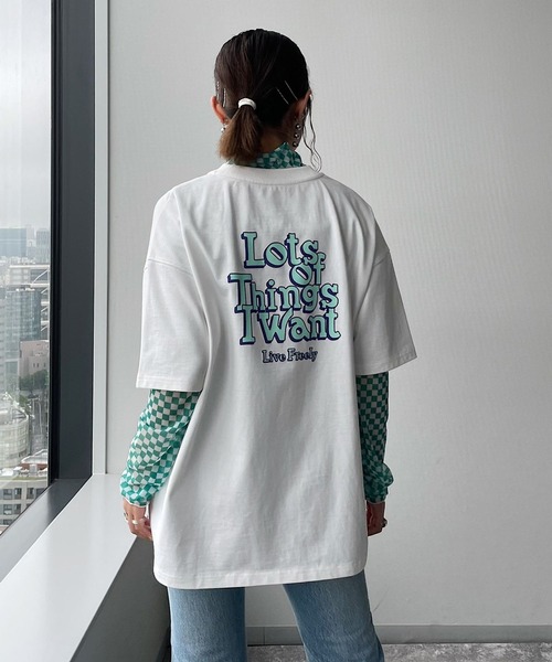 PAGEBOY（ページボーイ）の「バックストリートロゴTシャツ（Tシャツ/カットソー・レディース・チャコールグレー/オフホワイト/オートミール・FREE）」の5枚目の写真