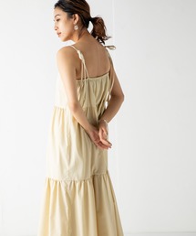 MILLION CARATS | ボリュームのあるティアードデザインがフェミニンモードなリボンストラップティアードワンピース(ワンピース)