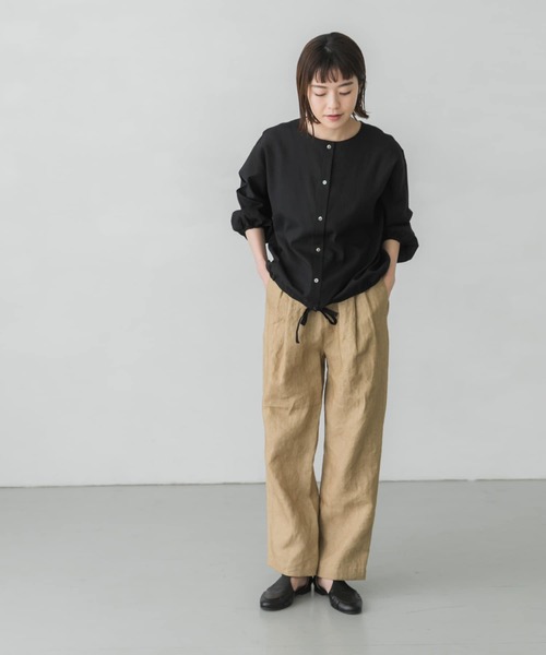 かぐれ（カグレ）の「リネンストレートイージーパンツ（その他パンツ・レディース・ブラック/ベージュ・FREE）」の8枚目の写真