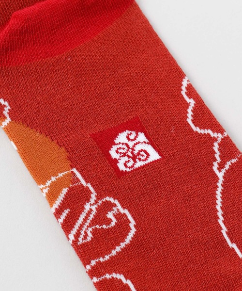 カヤ(カヤ)の「【カヤ】-SHIKI-四季 足袋型くつ下23~25cm 潤朱 牡丹(ソックス/靴下・レディース・レッド系その他・FREE)」の5枚目の写真