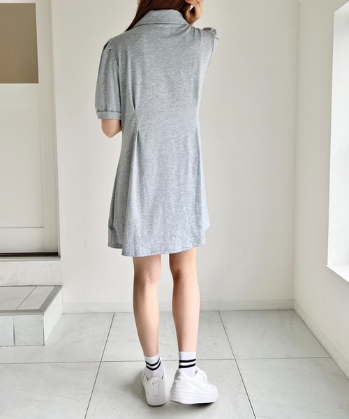 Loueme(ルエム)の「襟付きポロミニワンピース(ワンピース・レディース・ブラック/グレー・FREE)」の10枚目の写真