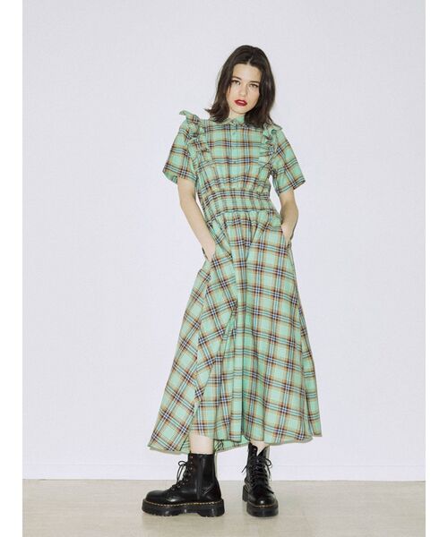 jouetie（ジュエティ）の「ショルダーフリルロングワンピース（ワンピース・レディース・イエロー/グリーン・MEDIUM）」の9枚目の写真