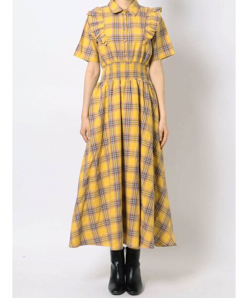 jouetie（ジュエティ）の「ショルダーフリルロングワンピース（ワンピース・レディース・イエロー/グリーン・MEDIUM）」の12枚目の写真