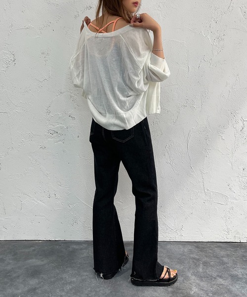 apres jour mignon（アプレジュールミニョン）の「カップ付きボーダーキャミソール【ZOZOTOWN限定アイテム】（キャミソール・レディース・グリーン/ブルー/ピンク/イエロー・X-LARGE/フリー）」の15枚目の写真