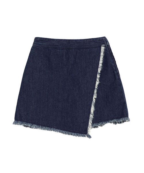 EVRIS（エヴリス）の「ラップフリンジデニムミニスカート（デニムスカート・レディース・ライトブルー/インディゴブルー・MEDIUM/SMALL）」の16枚目の写真
