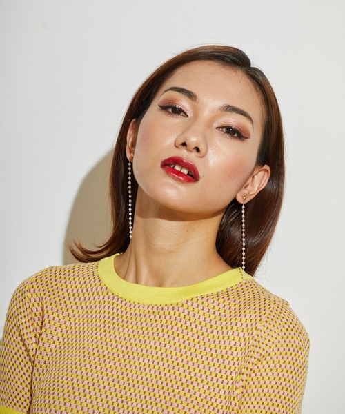 L.H.P(エルエイチピー)の「courage/クラージュ/ボールチェーンピアス(ピアス(両耳用)・レディース・ゴールド・F)」の4枚目の写真