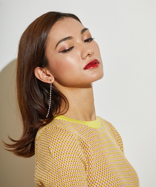 L.H.P(エルエイチピー)の「courage/クラージュ/ボールチェーンピアス(ピアス(両耳用)・レディース・ゴールド・F)」の5枚目の写真
