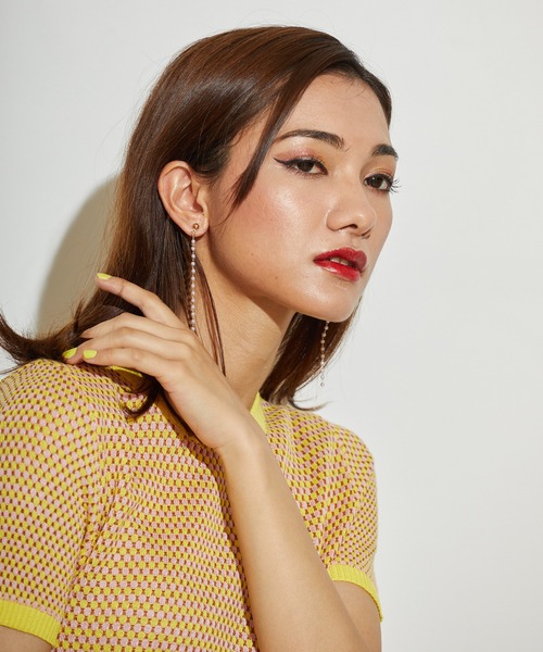 L.H.P(エルエイチピー)の「courage/クラージュ/ボールチェーンピアス(ピアス(両耳用)・レディース・ゴールド・F)」の7枚目の写真