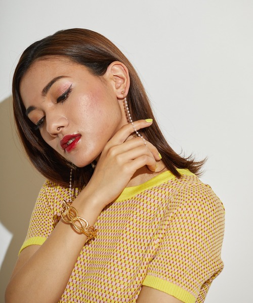 L.H.P(エルエイチピー)の「courage/クラージュ/ボールチェーンピアス(ピアス(両耳用)・レディース・ゴールド・F)」の11枚目の写真