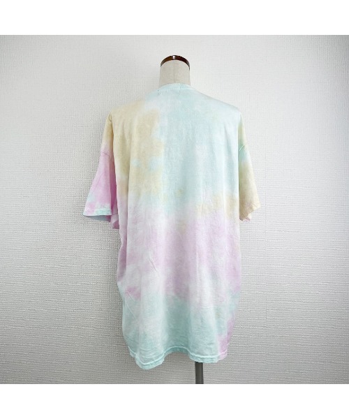 WORLD WIDE LOVE!（ワールドワイドラブ）の「デッドスマイルタイダイＴシャツ（Tシャツ/カットソー・レディース・サックスブルー系/パープル系/ピンク系・1）」の5枚目の写真