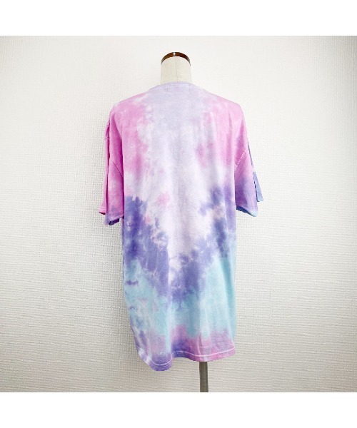 WORLD WIDE LOVE!（ワールドワイドラブ）の「デッドスマイルタイダイＴシャツ（Tシャツ/カットソー・レディース・サックスブルー系/パープル系/ピンク系・1）」の8枚目の写真
