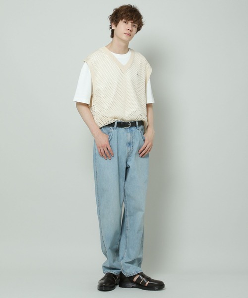 ALAND（エーランド）の「3.3 Field Trip／MESH KNIT VEST 2353203（ベスト・メンズ・ライトベージュ/ブラック・FREE）」の10枚目の写真