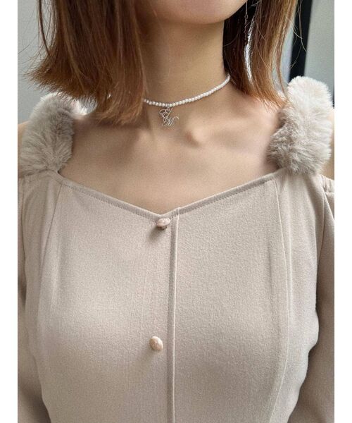 EATME(イートミー)の「E/Mロゴフェイクパールチョーカー(チョーカー・レディース・オフホワイト・FREE)」の9枚目の写真