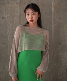 TINA：JOJUN | ショート丈 メッシュニット TINA：JOJUN(ニット/セーター)