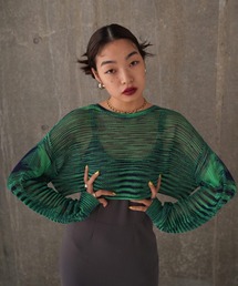 TINA：JOJUN | ショート丈 メッシュニット TINA：JOJUN(ニット/セーター)