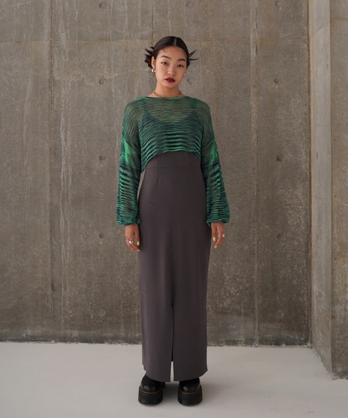 TINA：JOJUN（ティーナジョジュン）の「ショート丈 メッシュニット TINA：JOJUN（ニット/セーター・レディース・グレー/ピンク/グリーン・M）」の18枚目の写真