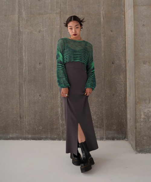 TINA：JOJUN（ティーナジョジュン）の「ショート丈 メッシュニット TINA：JOJUN（ニット/セーター・レディース・グレー/ピンク/グリーン・M）」の20枚目の写真