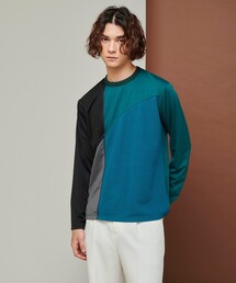 tk.TAKEO KIKUCHI | カーブスイッチカットソー（ユニセックスアイテム）(Tシャツ/カットソー)