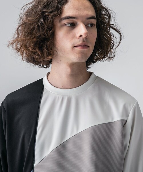 tk.TAKEO KIKUCHI(ティーケータケオキクチ)の「◆カーブスイッチカットソー(ユニセックスアイテム)(Tシャツ/カットソー・メンズ・ホワイト系5/ブラック系4/ネイビー系4・01/02/03)」の8枚目の写真