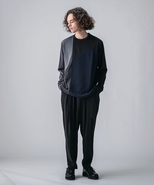 tk.TAKEO KIKUCHI(ティーケータケオキクチ)の「◆カーブスイッチカットソー(ユニセックスアイテム)(Tシャツ/カットソー・メンズ・ホワイト系5/ブラック系4/ネイビー系4・01/02/03)」の12枚目の写真