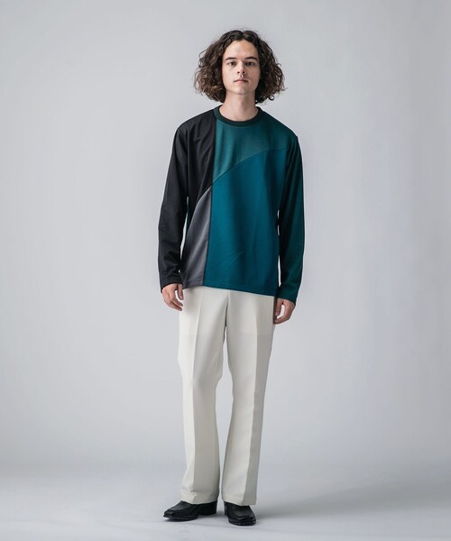 tk.TAKEO KIKUCHI(ティーケータケオキクチ)の「◆カーブスイッチカットソー(ユニセックスアイテム)(Tシャツ/カットソー・メンズ・ホワイト系5/ブラック系4/ネイビー系4・01/02/03)」の13枚目の写真