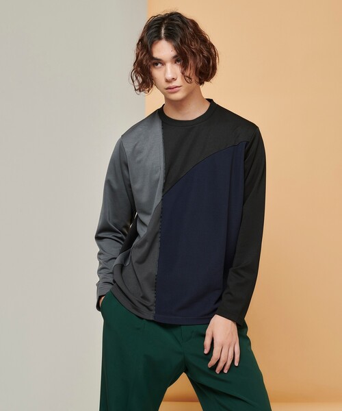 tk.TAKEO KIKUCHI(ティーケータケオキクチ)の「◆カーブスイッチカットソー(ユニセックスアイテム)(Tシャツ/カットソー・メンズ・ホワイト系5/ブラック系4/ネイビー系4・01/02/03)」の19枚目の写真