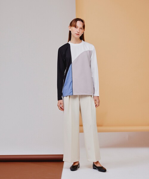 tk.TAKEO KIKUCHI(ティーケータケオキクチ)の「◆カーブスイッチカットソー(ユニセックスアイテム)(Tシャツ/カットソー・メンズ・ホワイト系5/ブラック系4/ネイビー系4・01/02/03)」の22枚目の写真